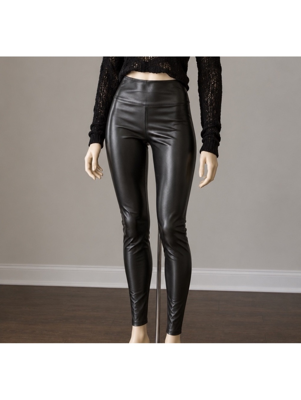 Bagatelle NY Faux Leather Leggings Women’s S Black High Rise Skinny Stretch